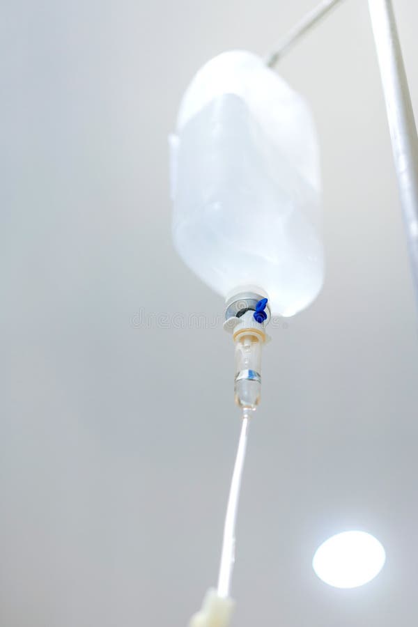 Normal Saline Solution or Sodium Chloride with Infusion Bottle Drip for