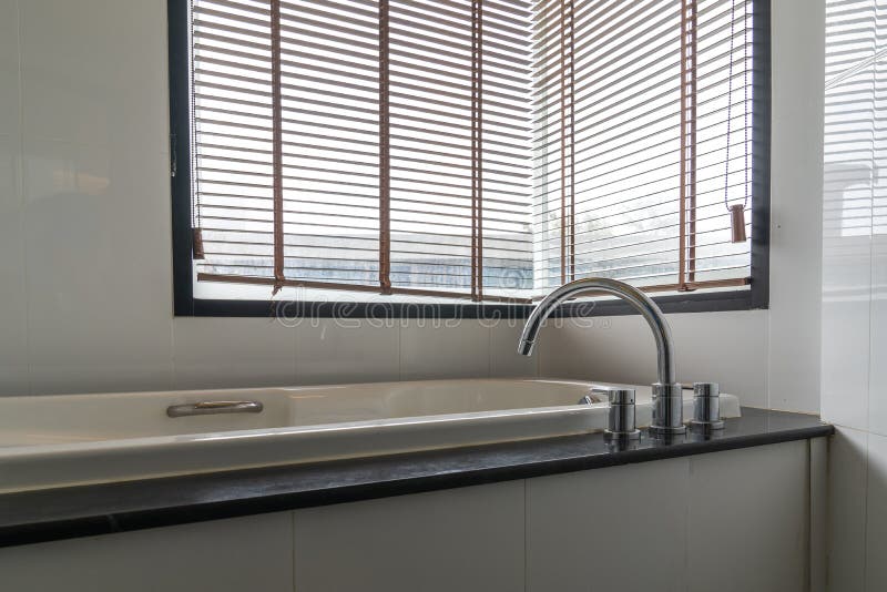Normal Simple Bathroom Shower Room in Thailand Resort Stock Image
