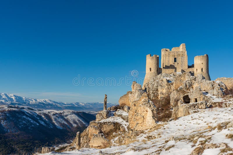 Norman Castle Rocca Calascio in the Gran Sasso and Monti Della Laga ...