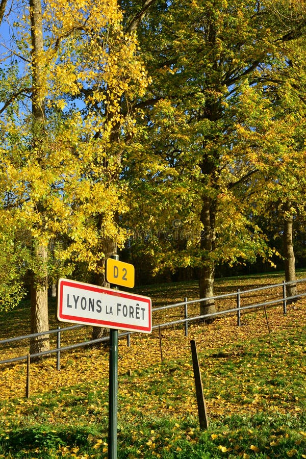 Normandie, the Picturesque Village of Lyons La Foret Stock Image