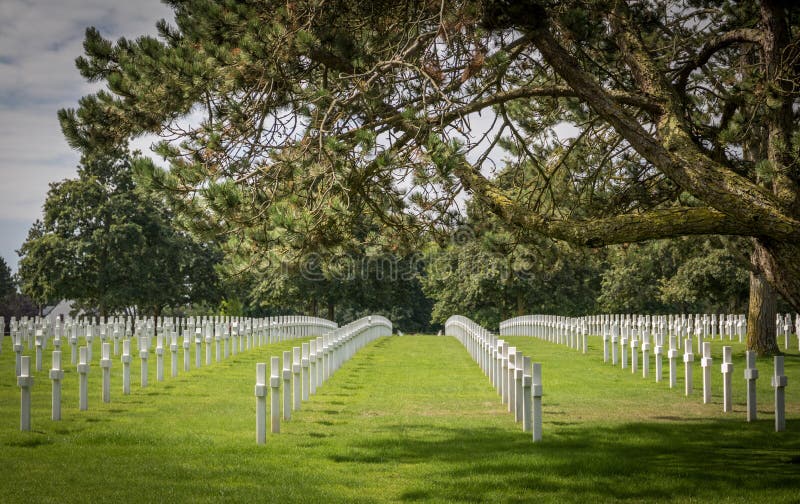 The Normandy American Cemetery at Omaha beach, Normandy, France stock photo The Normandy American Cemetery at Omaha beach, Normandy, France stock photo