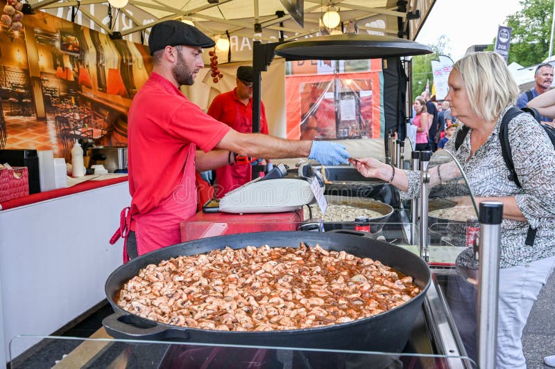 International Street Food Market Editorial Stock Image - Image of