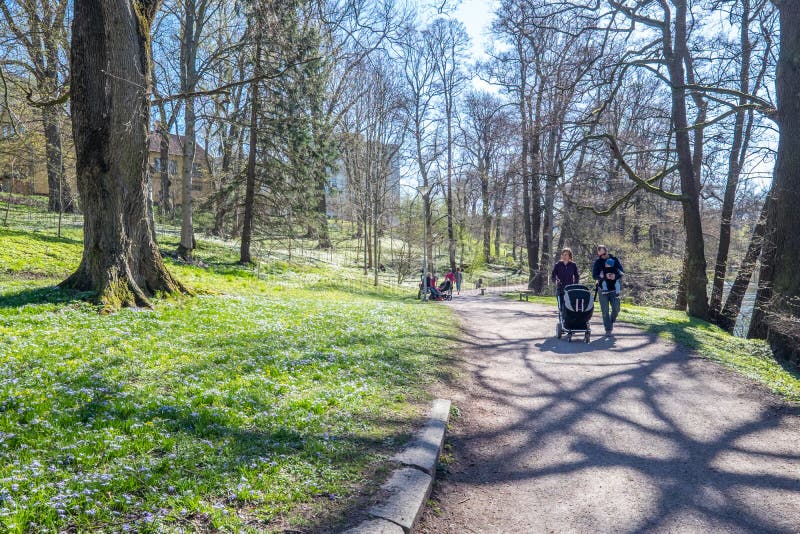 Spring atmosphere in Norrköping, Sweden stock photography Spring atmosphere in Norrköping, Sweden stock photography