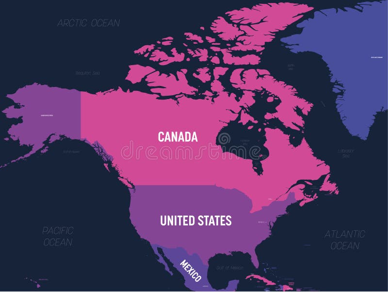 North America Map Names Stock Illustrations 636 North America