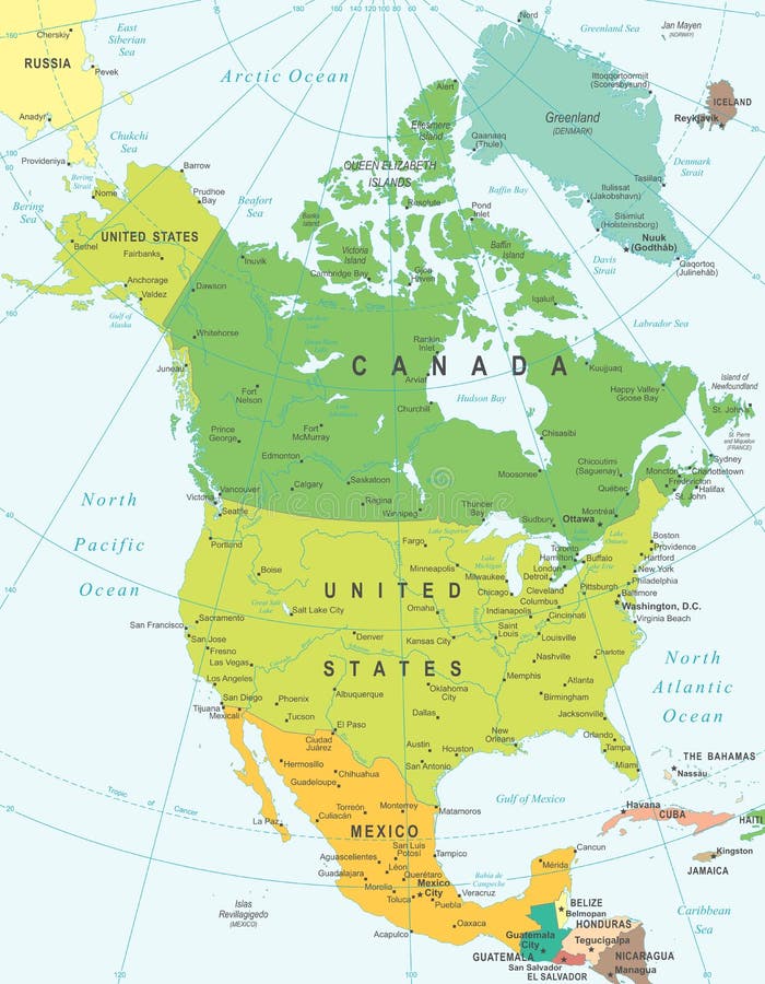 Download North America - Map - Illustration. Stock Vector ...