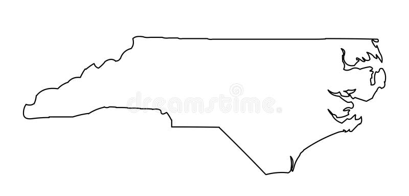 north carolina map outline North Carolina Map Outline Vector Illustartion Stock Vector Illustration Of Cartography Illustration 158072585 north carolina map outline