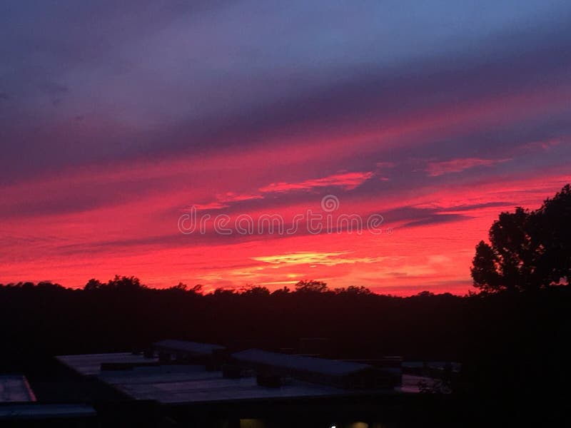 Sunset stock photo. Image of calm, saxapahaw, sunset 105295758