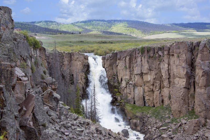 North Clear Creek Falls is a magnificent 100 foot waterfall near Creede and Lake City, Colorado stock photography North Clear Creek Falls is a magnificent 100 foot waterfall near Creede and Lake City, Colorado stock photography