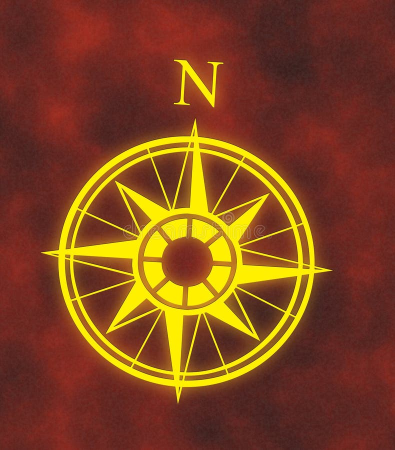 North compass map arrow stock vector. Illustration of parchment 5549471