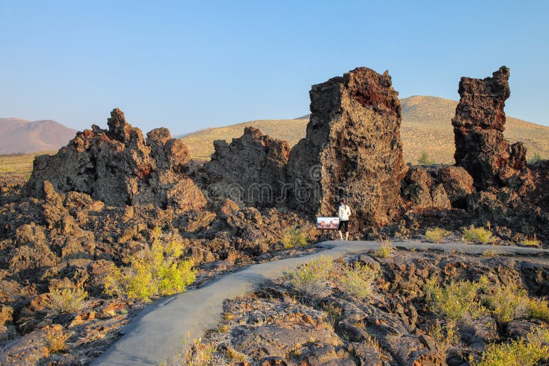 North Crater Flow Trail, Craters of the Moon National Monument, Idaho, USA royalty free stock photo North Crater Flow Trail, Craters of the Moon National Monument, Idaho, USA royalty free stock photo
