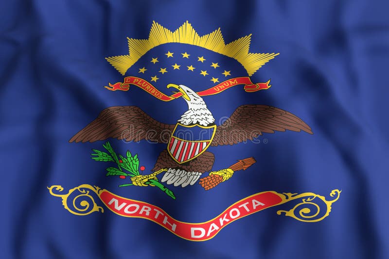 North Dakota State flag royalty free illustration