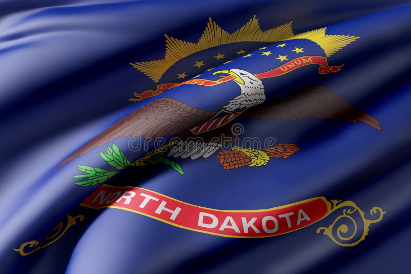 North Dakota State flag stock illustration