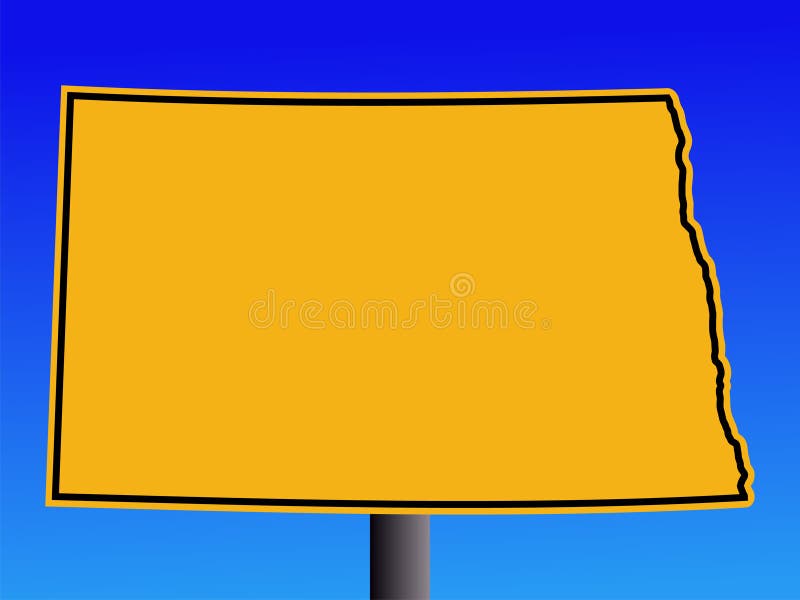 North Dakota warning sign vector illustration