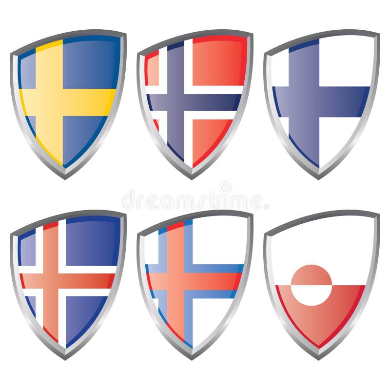 North Europe flags stock vector. Illustration of norway - 18406042