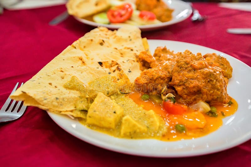North Indian Breakfast in Hotel Stock Image - Image of coriander