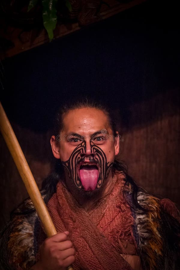 Maori Tongue Sticking Out