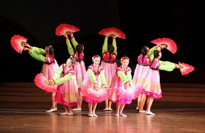 North Korean dancing royalty free stock photo North Korean dancing royalty free stock photo