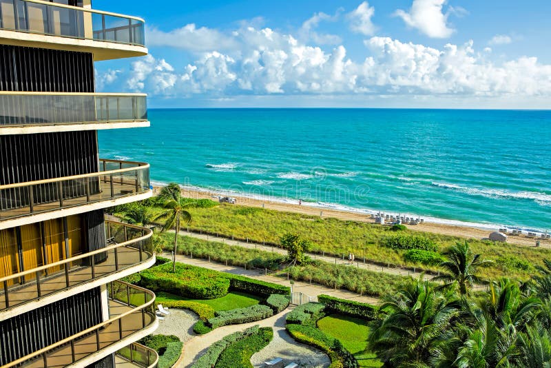 North Miami Beach Hotel View Stock Image Image of ocean, landscape