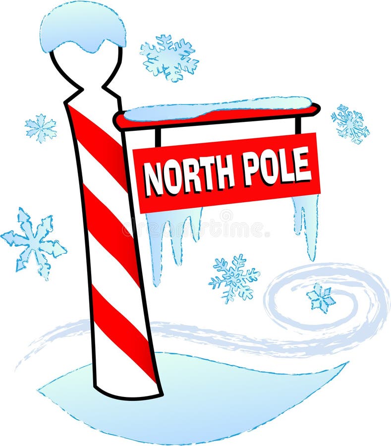 north pole on globe clipart