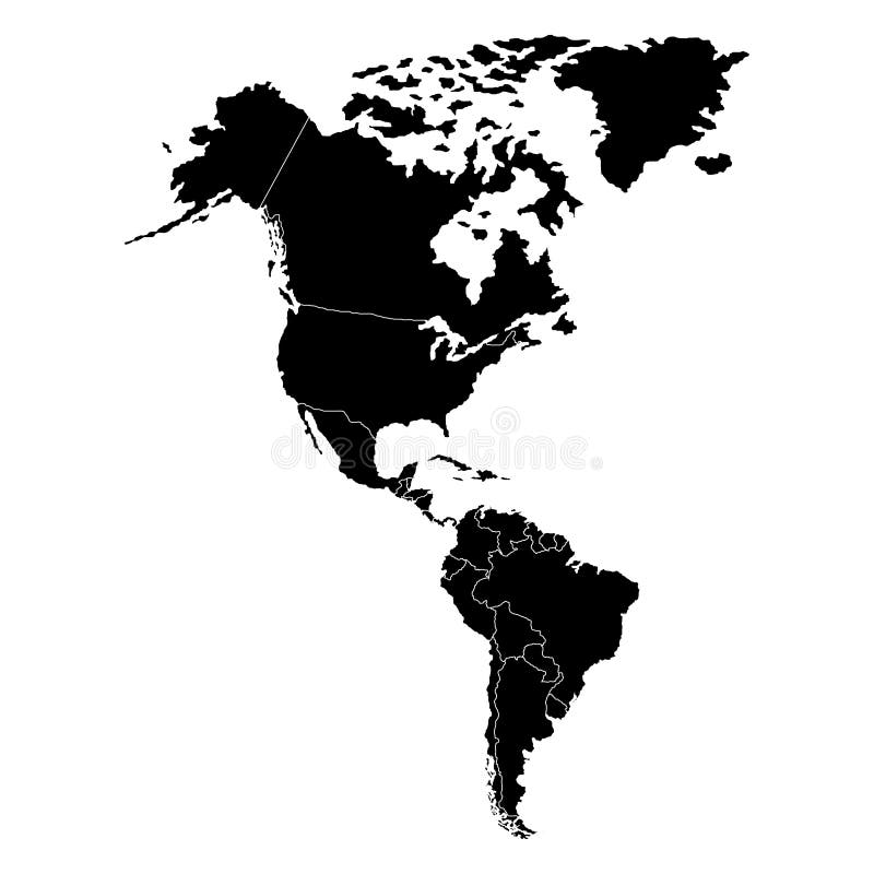 Blank Map North South America Stock Illustrations 1 231 Blank