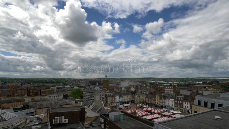 Northampton Town cityscape England, UK arkivbild Northampton Town cityscape England, UK arkivbild