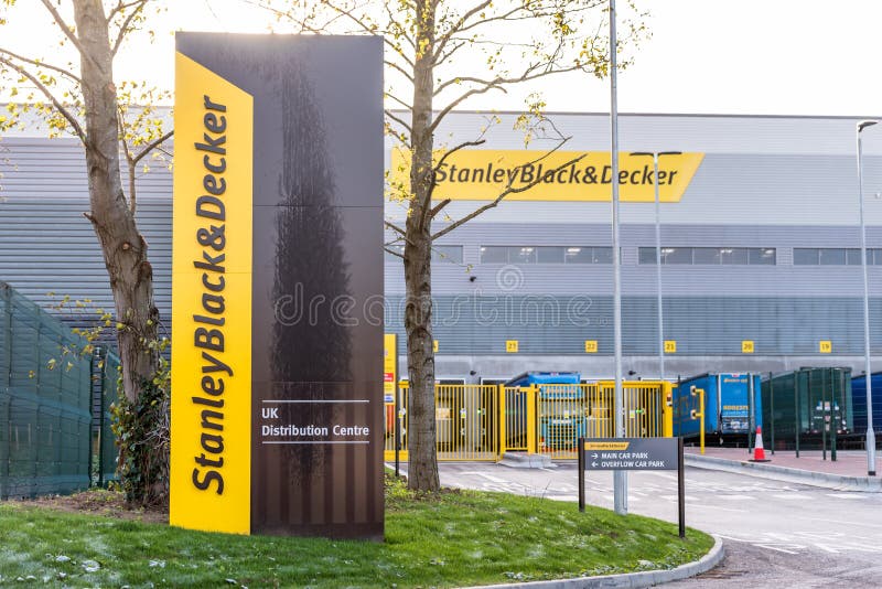 Northampton UK December 09, 2017: Stanley Black And Decker Builders Merchant logo sign in Brackmills Industrial Estate