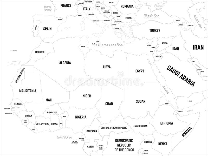 Northern Africa Map High Detailed Political Map Of Northern African