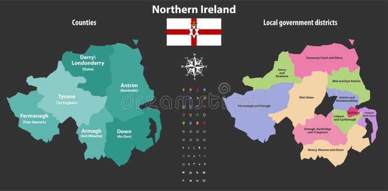 Vector map Belfast Ireland