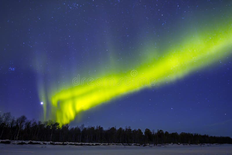 Northern Lights (Aurora borealis) over snowscape royalty free stock images Northern Lights (Aurora borealis) over snowscape royalty free stock images