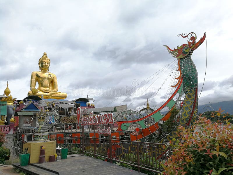 Northern Thai Thailand Burma Laos Golden Triangle Architecture Buddhist Temple Buddha Statue Chiang Rai Dragon Boat Mekong River