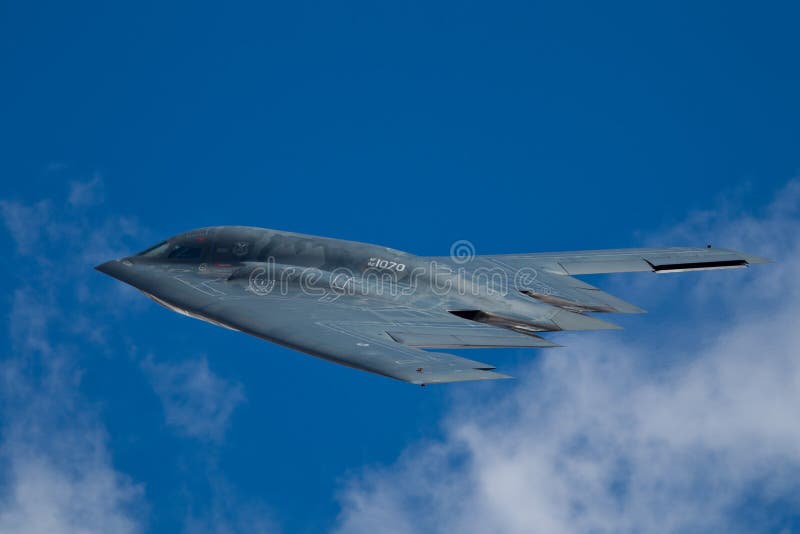 TACOMA, WA – JULY 21: Northrop Grumman B-2A Spirit (“Spirit of Ohio”) flyby demonstration during Air Expo at McChord Field Joint Base Lewis-McChord on July 21, 2012 in Tacoma, WA.