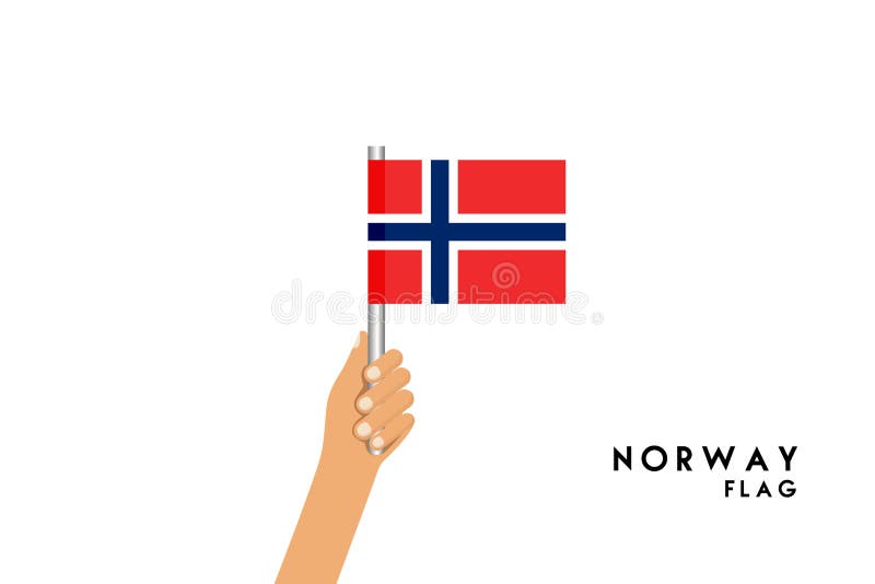 Vector Cartoon Illustration Of Human Hands Hold Norway Flag Stock Vector Illustration Of International Norway