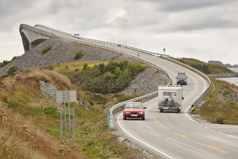 Norway. Atlantic Ocean Road. Bridge Over the Ocean. Travel Europe. Stock Photo - Image of nature