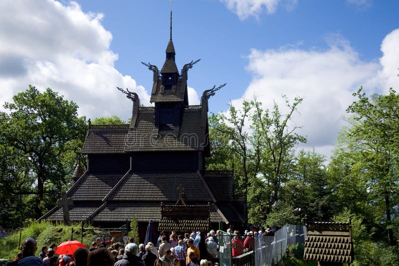 Norway. Bergen. Fantoft stave Church.