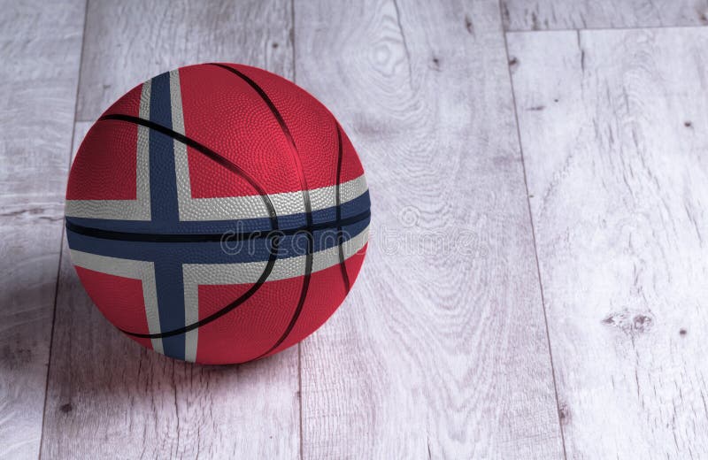 Basketball Ball With Brazilian Flag On White. Stock Clipart, Royalty-Free