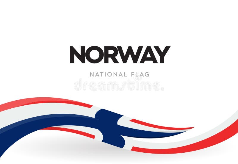 Red White Blue Norway Luxembourg National Patriotic Tricolour Ribbon Norwegian 