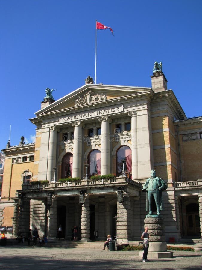 norway krajowy teatr Oslo zdjęcie stock norway krajowy teatr Oslo zdjęcie stock