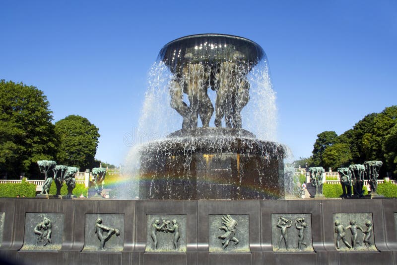 Norway. Oslo. Frogner Park. Fountain Vigeland.