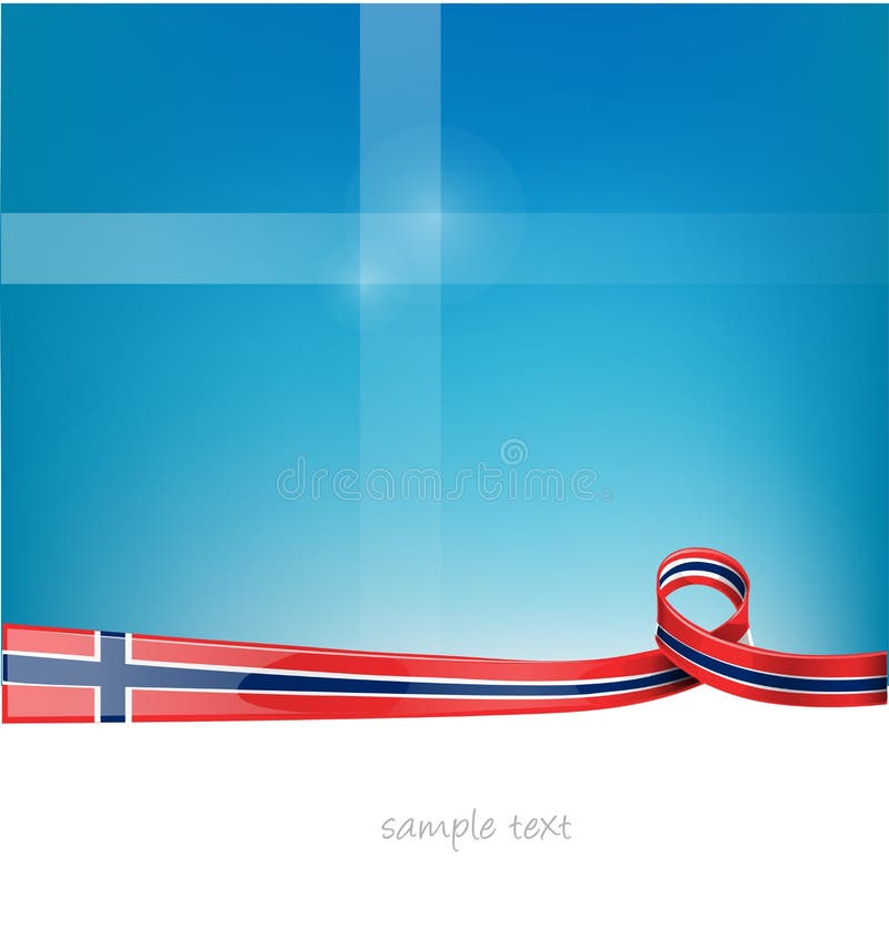Norway ribbon flag stock vector. Illustration of patriotism - 129104158