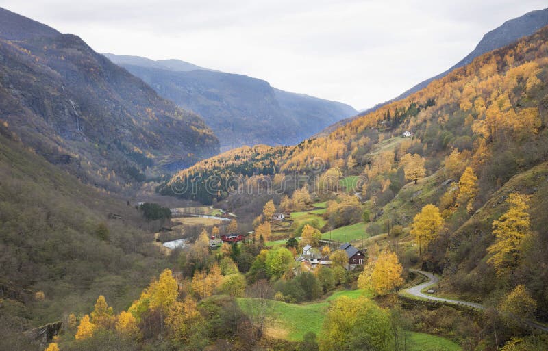 Norwegen, Land im Herbst stockfotografie