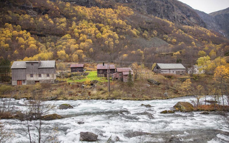 Norwegen, Land im Herbst stockbilder