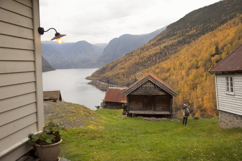 Norwegen, Land im Herbst stockfotografie