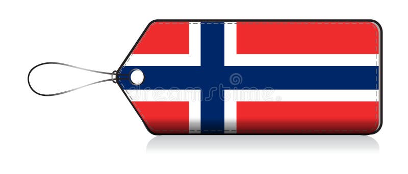 Norwegian Emoji Flag Label Of Product Made In Norway Stock Vector Illustration Of Bendera Flag