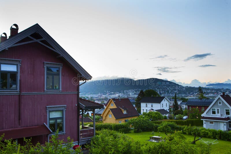 Norwegian House in Mountains Stock Photo Image of background, white