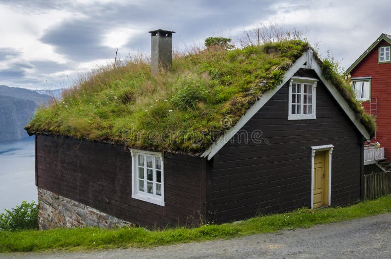 Norwegian House stock image. Image of white, roof, windows 64191311