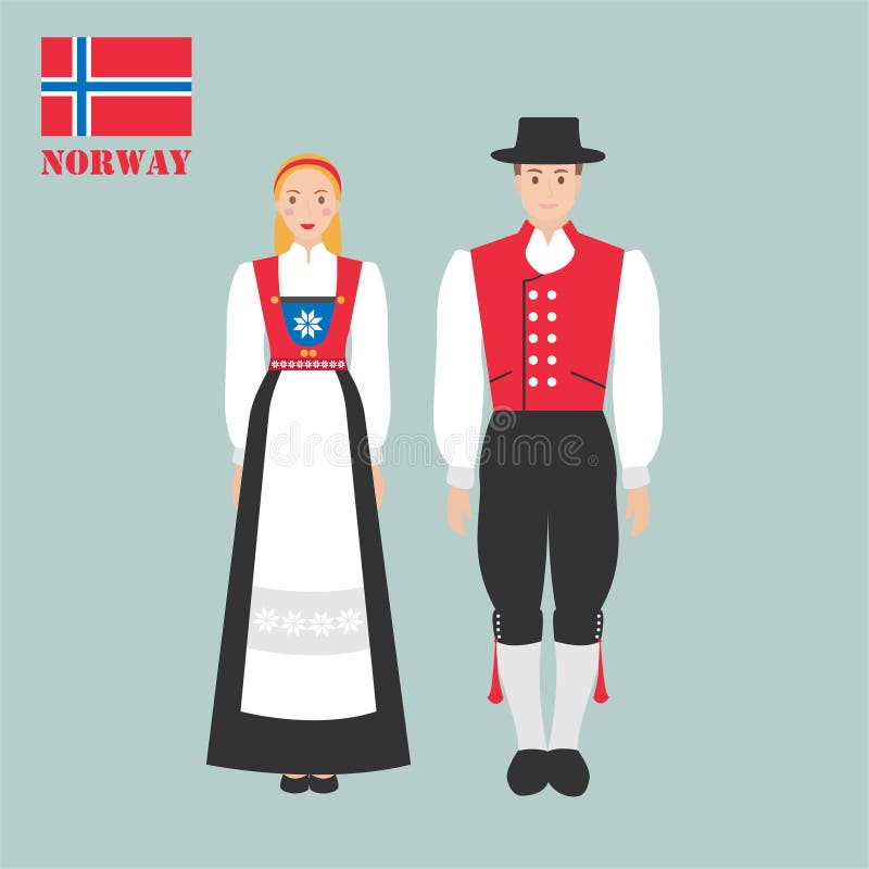 Norwegian National Costumes Stock Illustrations – 22 Norwegian National ...