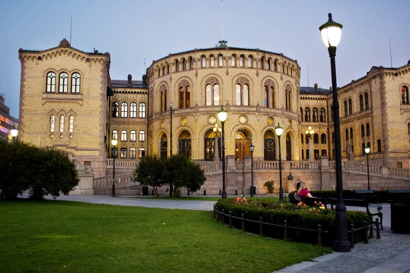 Norwegian Parliament Building in Oslo