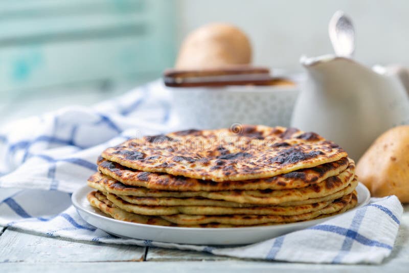 Norwegian potato pancakes Lefse royalty free stock photo Norwegian potato pancakes Lefse royalty free stock photo