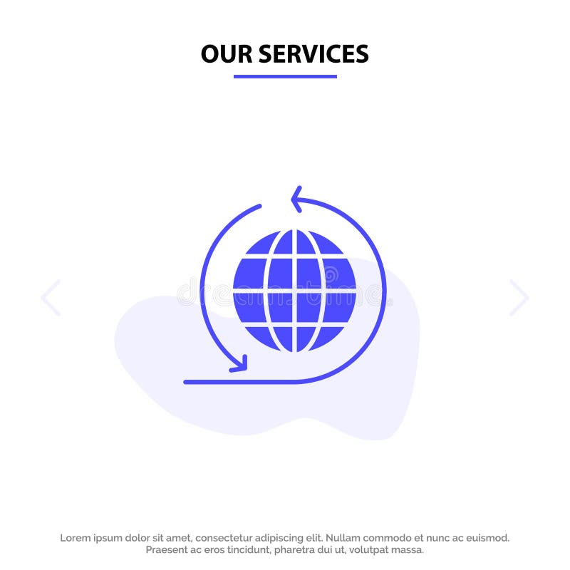 Nos affaires globales de services, réseau d'affaires, calibre solide global de carte de Web d'icône de Glyph illustration stock Nos affaires globales de services, réseau d'affaires, calibre solide global de carte de Web d'icône de Glyph illustration stock