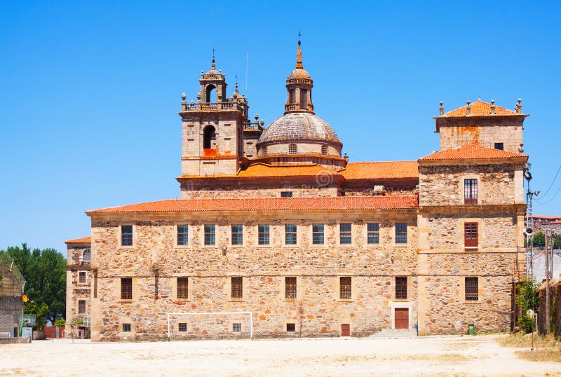 Nosa Senora da Antiga School - monumental school and church in Herrerian style. Monforte de Lemos, Galicia. Nosa Senora da Antiga School - monumental school and church in Herrerian style. Monforte de Lemos, Galicia